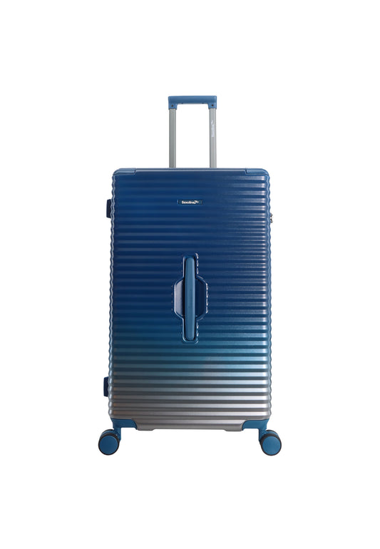 Bleu Saxoline - Élite | Valise rigide Trunk / Trolley / Valise de voyage - (Grande) Bleu