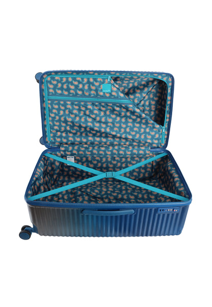 Bleu Saxoline - Élite | Valise rigide Trunk / Trolley / Valise de voyage - (Grande) Bleu