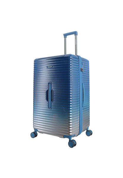 Bleu Saxoline - Élite | Valise rigide Trunk / Trolley / Valise de voyage - (Grande) Bleu