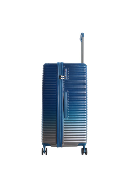 Bleu Saxoline - Élite | Valise rigide Trunk / Trolley / Valise de voyage - (Grande) Bleu