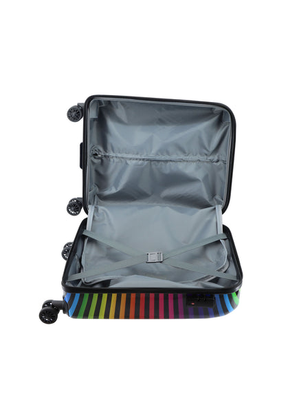 Saxoline Handbagage Harde Koffer / Trolley / Reiskoffer - 55cm (Small) Color Strip Print