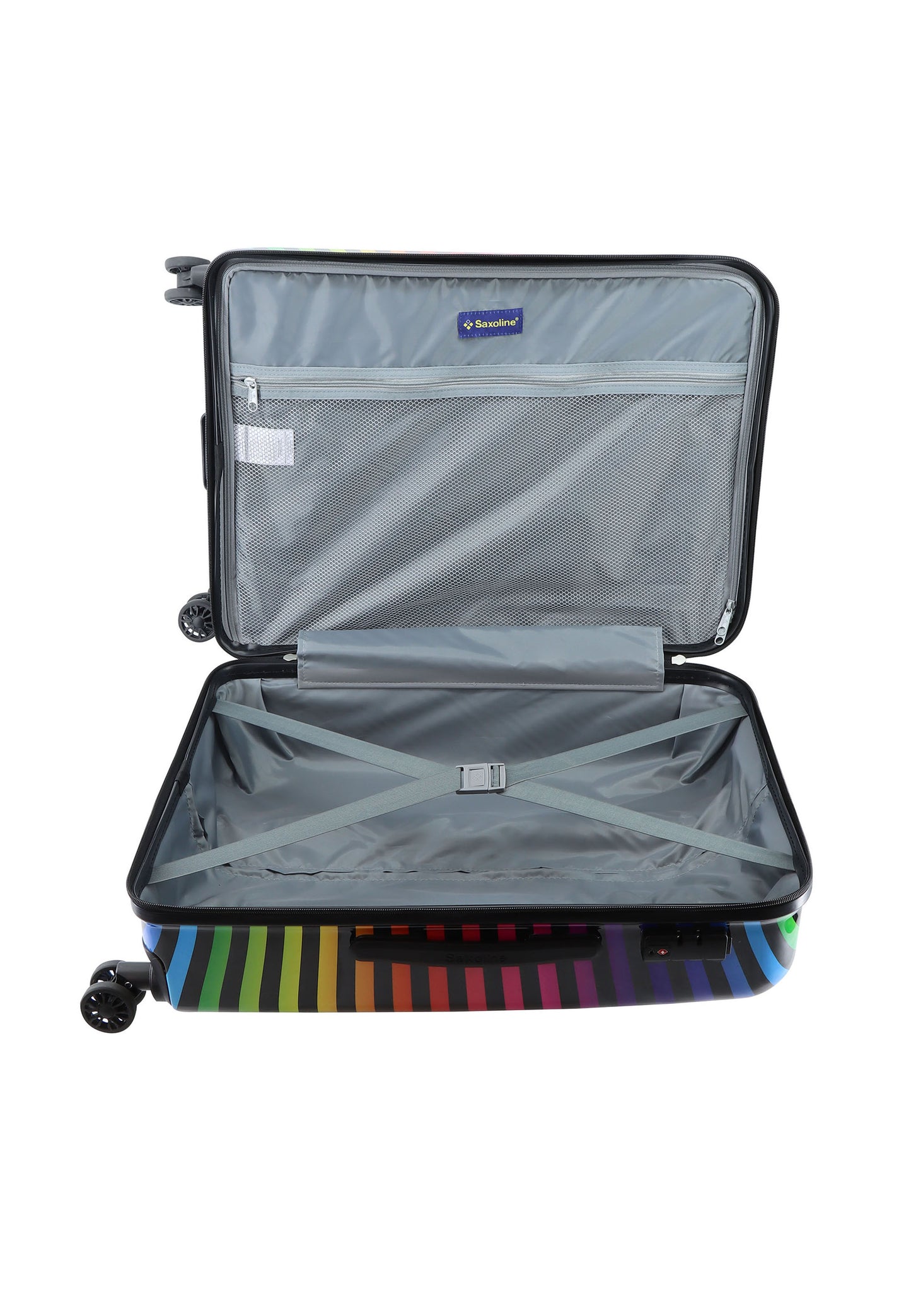 Saxoline Hard Case / Trolley / Travel Case - 64 cm (Moyen) - Impression de bande de couleur