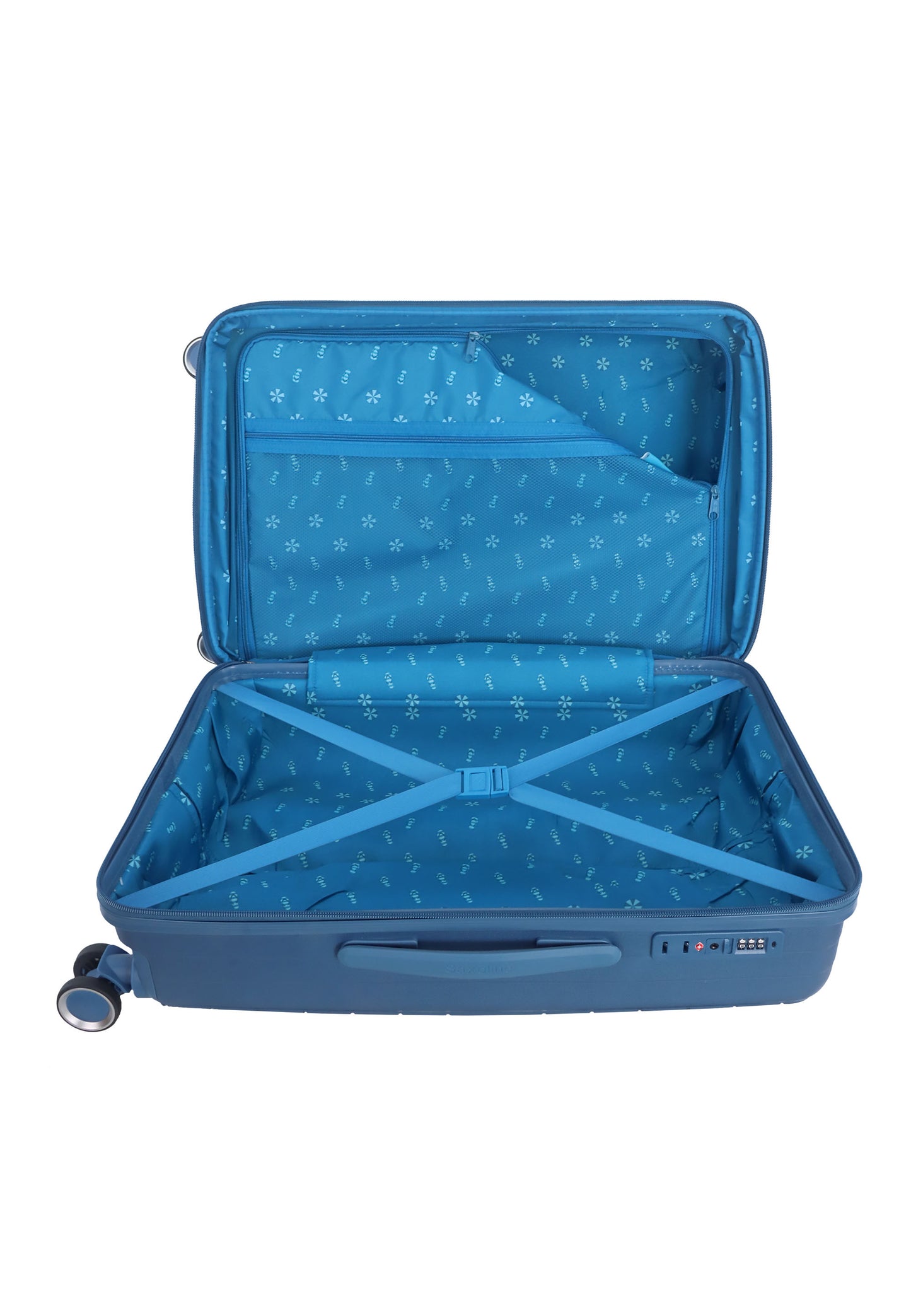 Saxaoline Blue Resort Harde koffer set / Trolley set / Reiskoffer set - (S/M/L) Blauw