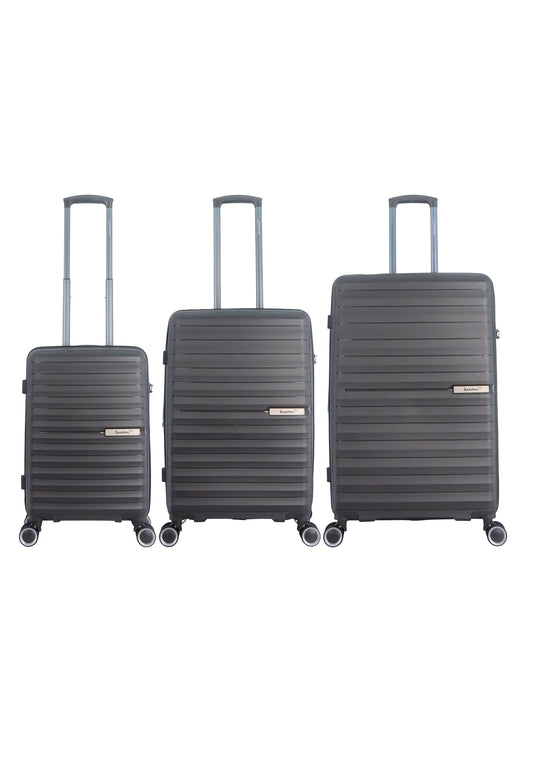 Saxaoline Blue Resort Ensemble de valises rigides / Ensemble trolley / Ensemble de valises de voyage - (S/M/L) Anthracite