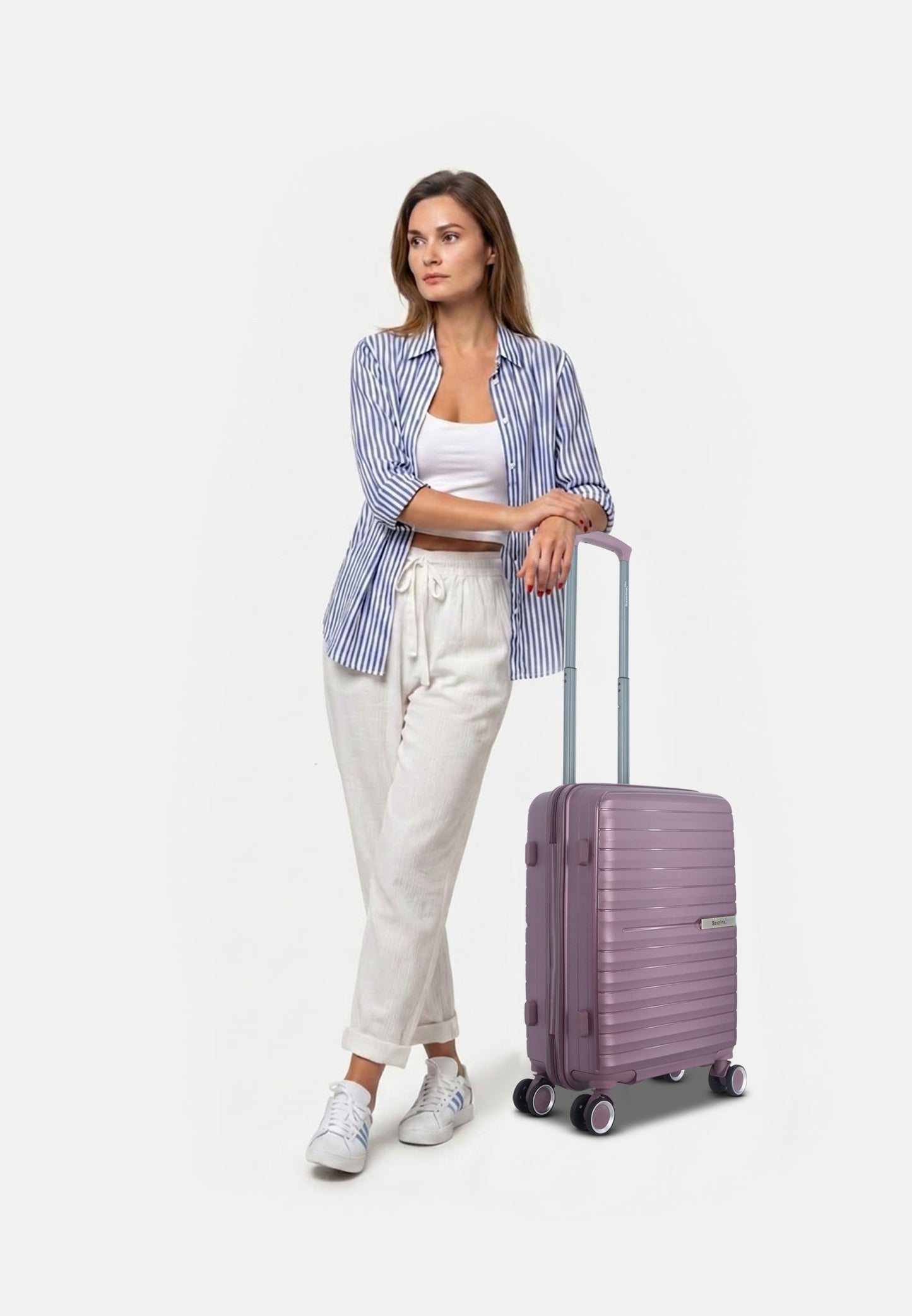 Saxoline Blue - Resort | Ensemble valise rigide / valise à roulettes / valise de voyage - S/M/L - Violet