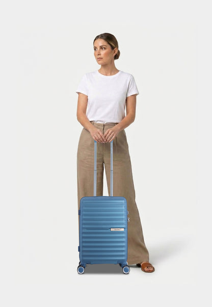 Saxoline Blue - Resort | Bagage à main / Valise rigide / Valise à roulettes / Valise - 33 L - S - Bleu