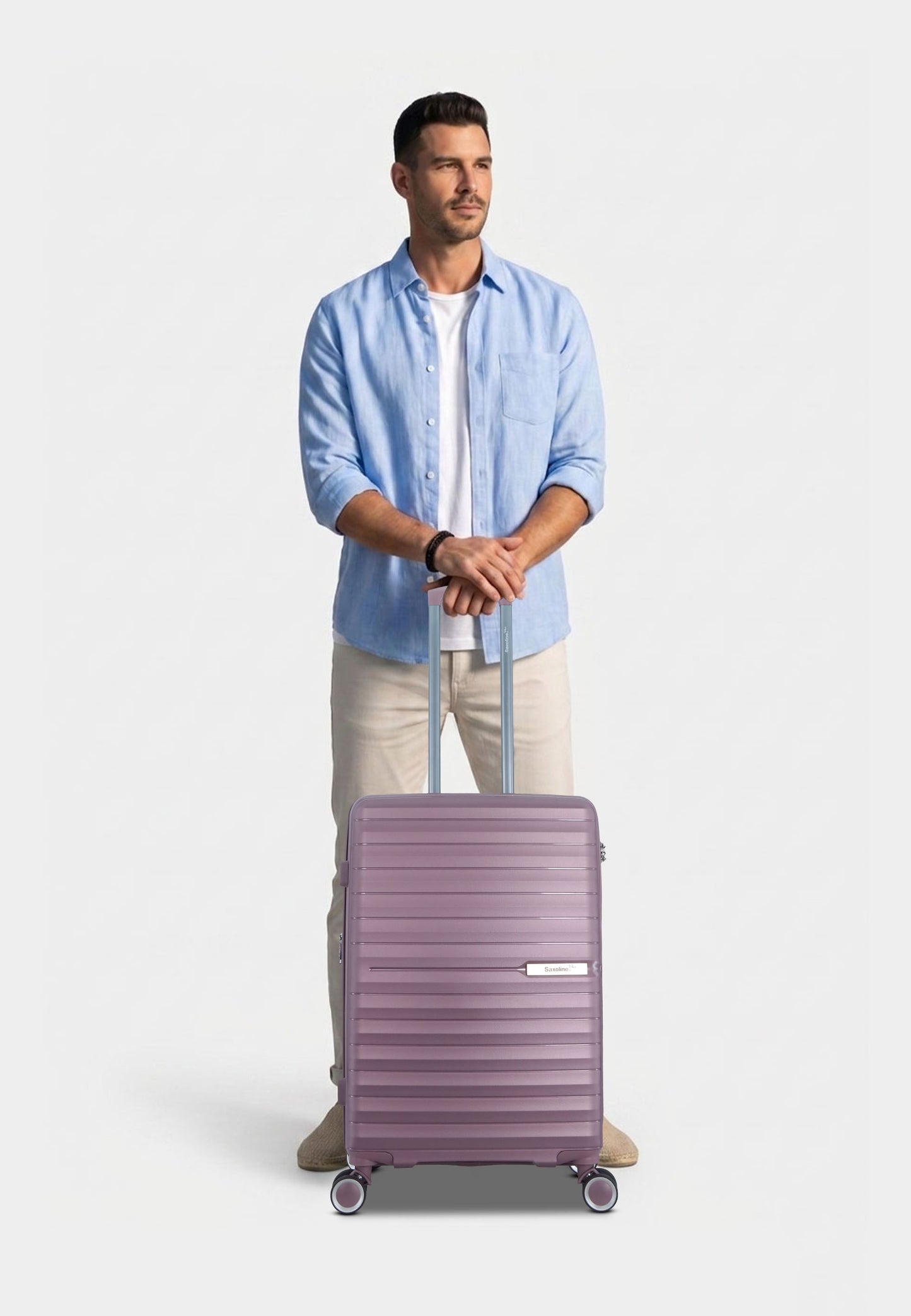 Saxoline Blue - Resort | Ensemble valise rigide / valise à roulettes / valise de voyage - S/M/L - Violet