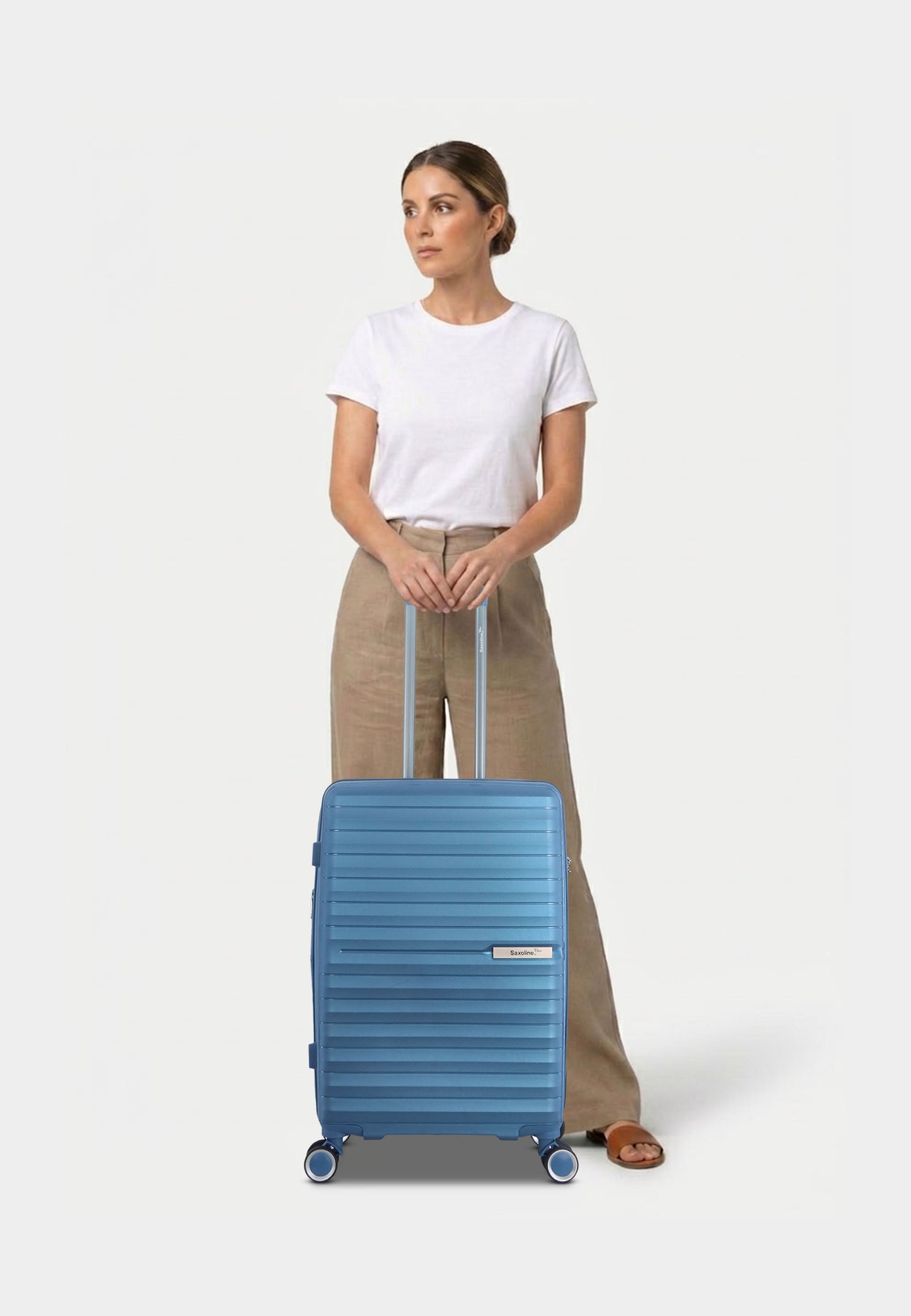 Saxoline Blue – Resort | 3-Delige Harde Koffer / Trolley Set – S/M/L – Blauw