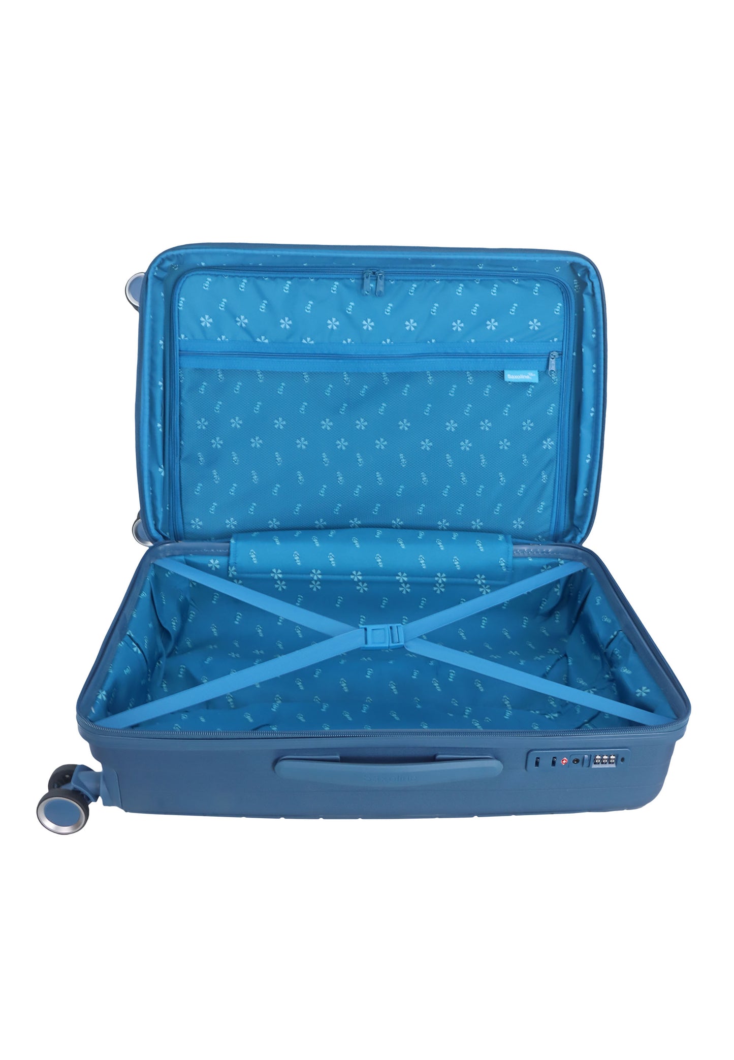 Saxaoline Blue Resort harde koffer / Trolley / Reiskoffer - (Medium) Blauw