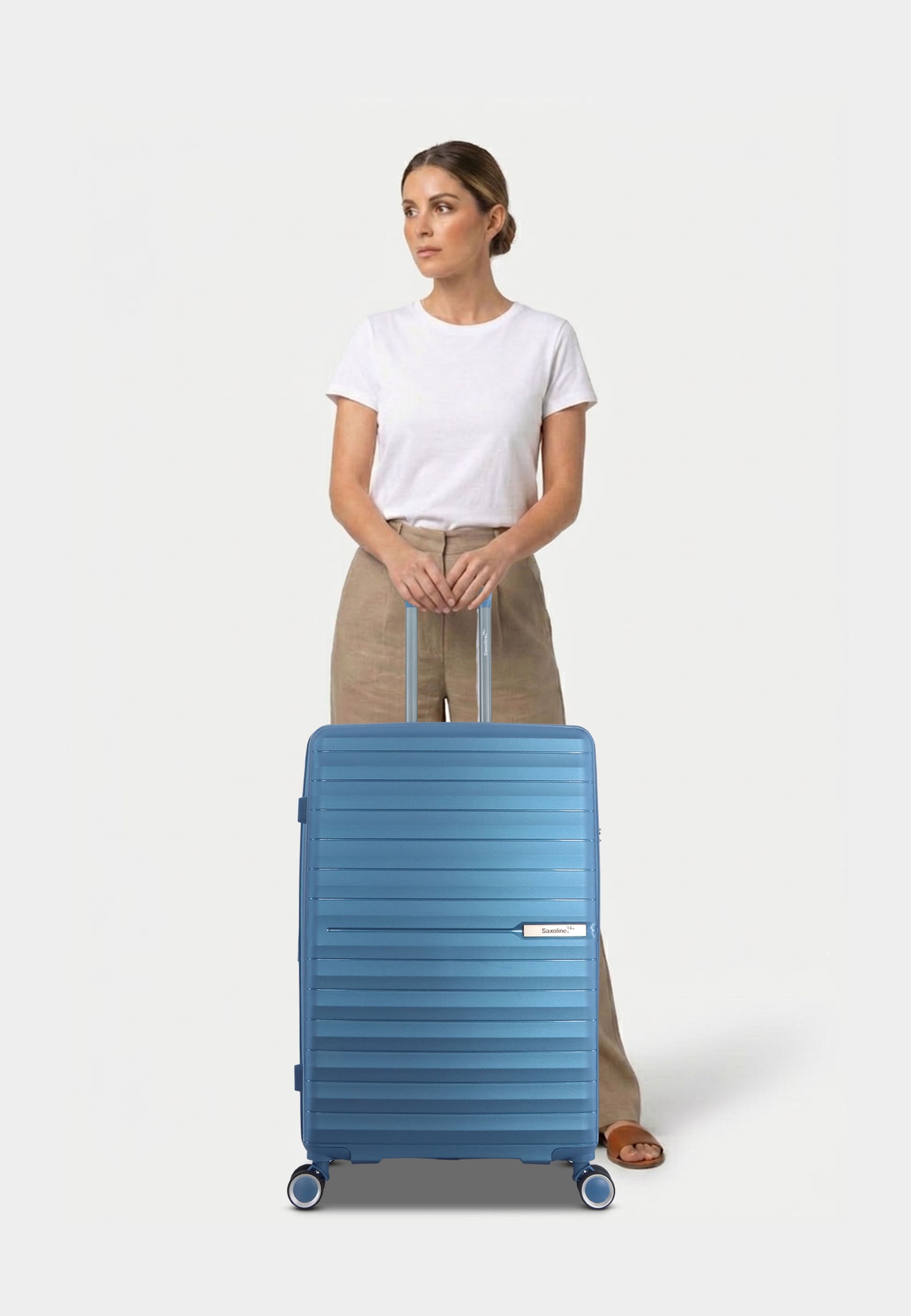Saxoline Blue – Resort | 3-Delige Harde Koffer / Trolley Set – S/M/L – Blauw