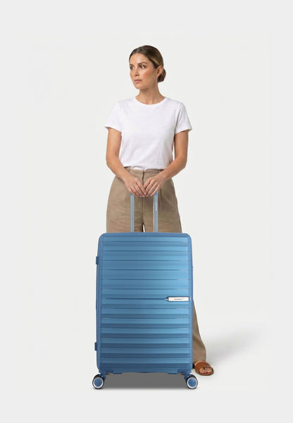 Saxoline Blue – Resort | 3-Delige Harde Koffer / Trolley Set – S/M/L – Blauw