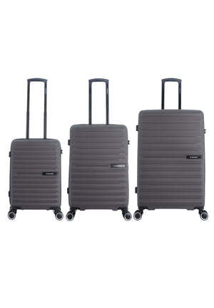 Saxoline - Fiesta | Harde koffer Set / Trolley Set / Reiskoffer Set - S/M/L - Grijs