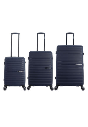 Saxoline - Fiesta | Harde Koffer Set / Trolley Set / Reiskoffer Set - S/M/L - Marine Blauw