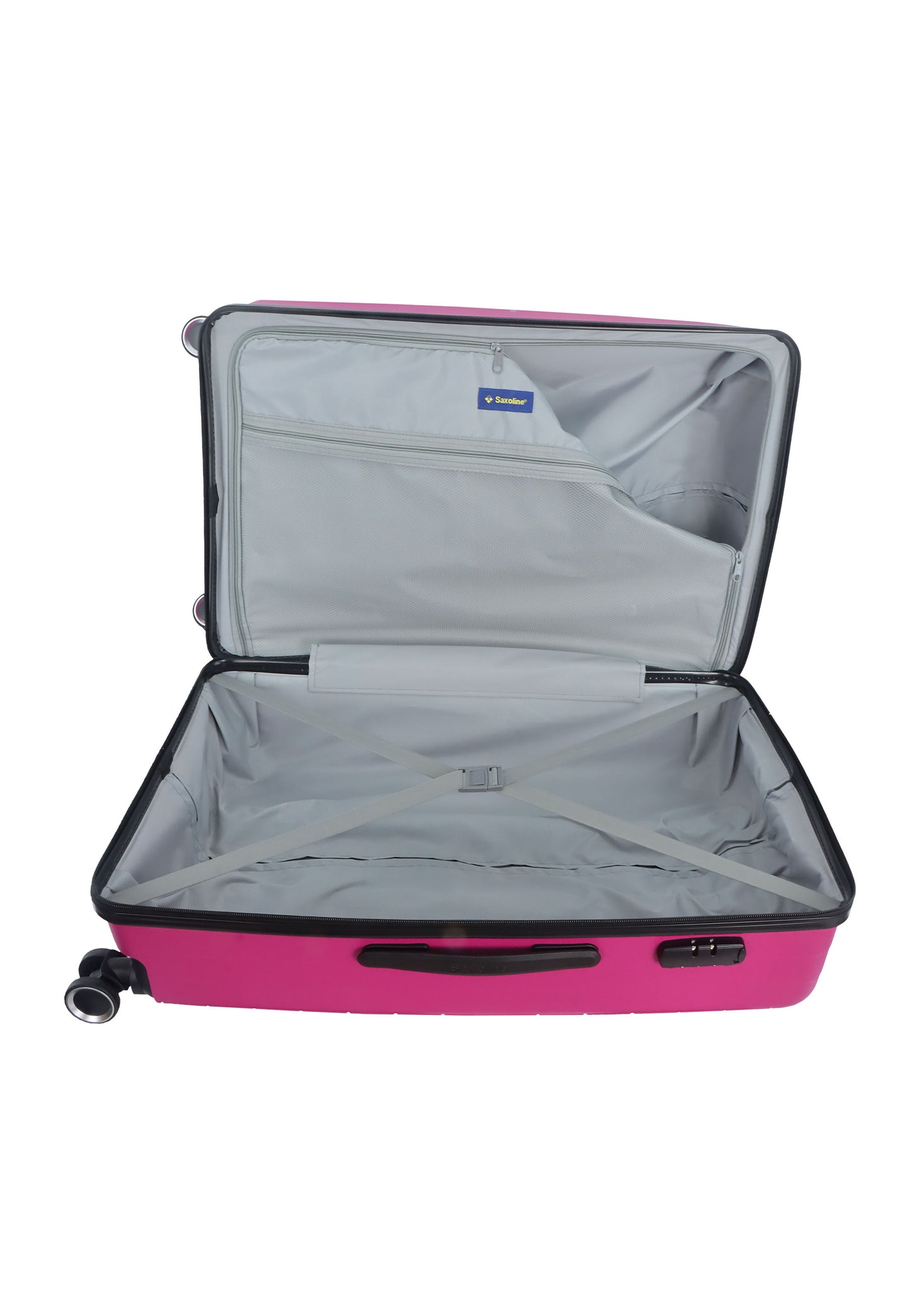 Saxoline Fiesta Ensemble de valises rigides / Ensemble de chariots / Ensemble de valises de voyage - (S/M/L) Fuchsia