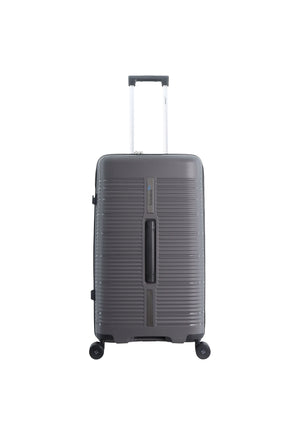 Saxoline Blue Overly Harde koffer / Trolley / Reiskoffer - (Medium) - Zilver