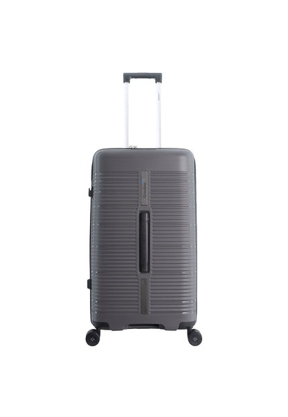 Saxoline Blue Overly Harde koffer / Trolley / Reiskoffer - (Medium) - Zilver