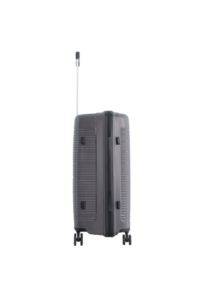 Saxoline Blue Overly Harde koffer / Trolley / Reiskoffer - (Medium) - Zilver