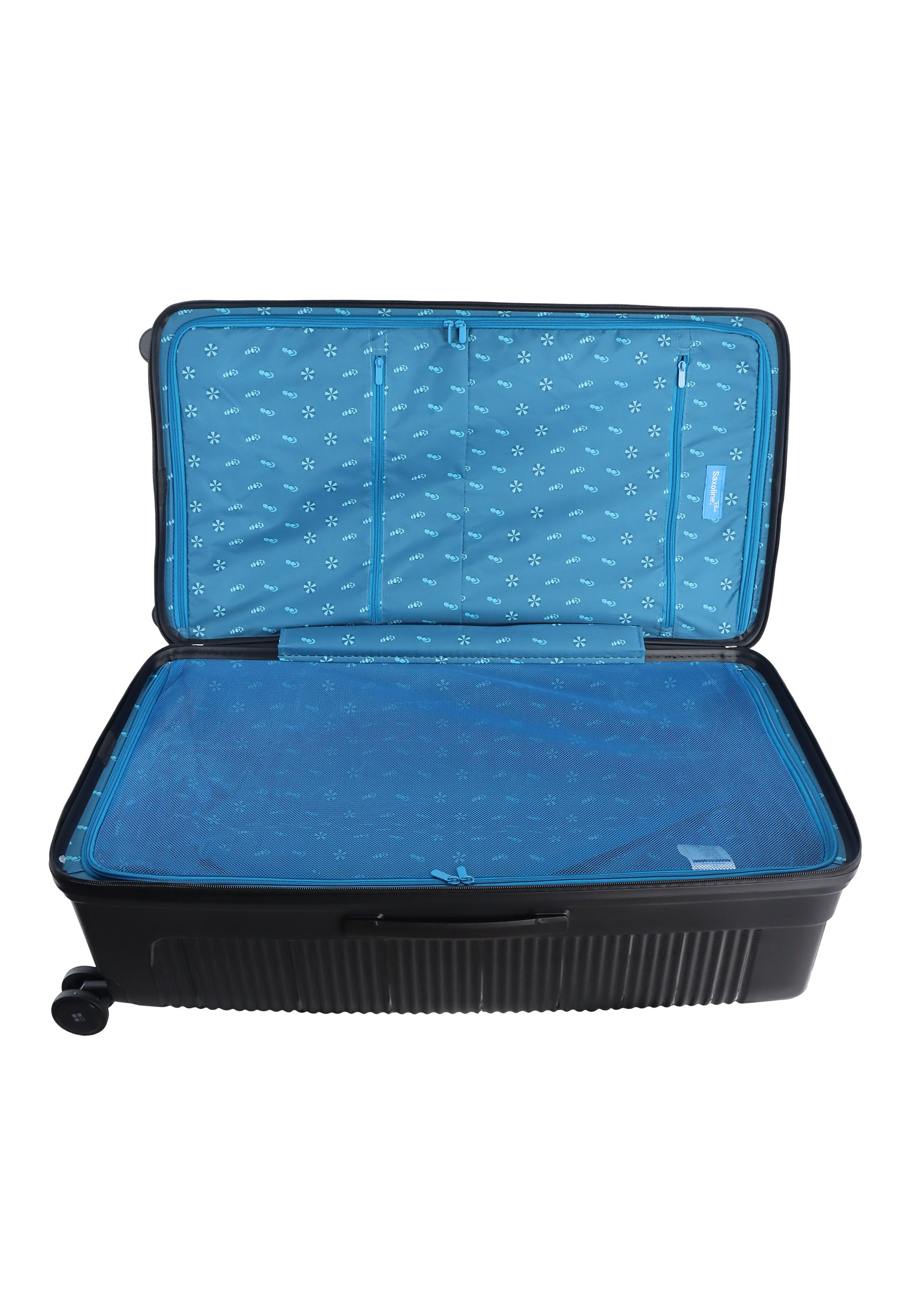Saxoline Blue Overly Harde koffer / Trolley / Reiskoffer - (Large) - Zwart