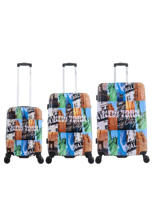 Saxoline - The Big Apple | Harde koffer set / Trolley set / Reiskoffer set - (S/M/L) Printed