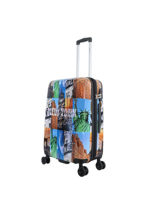 Saxoline The Big Apple Harde koffer / Trolley / Reiskoffer - (Medium) Printed