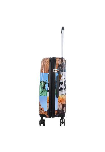 Ssaxoline The Big Apple Harde koffer / Trolley / Reiskoffer - (Medium) Printed