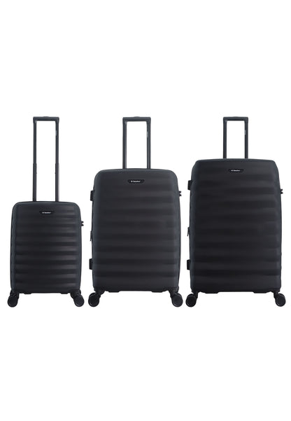 Saxoline - Flow | Harde koffer set / Trolley set / Reiskoffer set - (S/M/L) Zwart