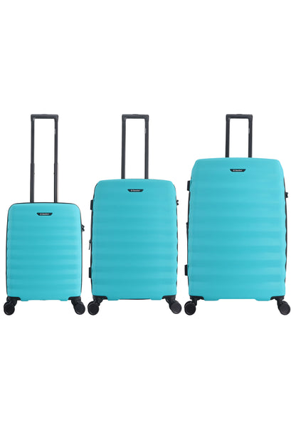 Saxoline - Flow | Harde koffer set / Trolley set / Reiskoffer set - (S/M/L) Turkoois