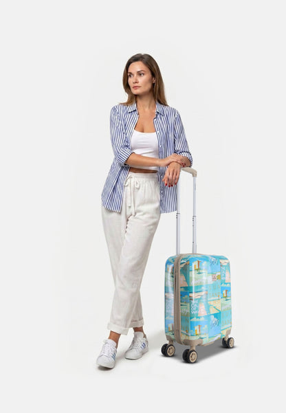 Saxoline - Coastal Beauty | Handbagage / Harde koffer / Trolley / Reiskoffer - (Small) Printed