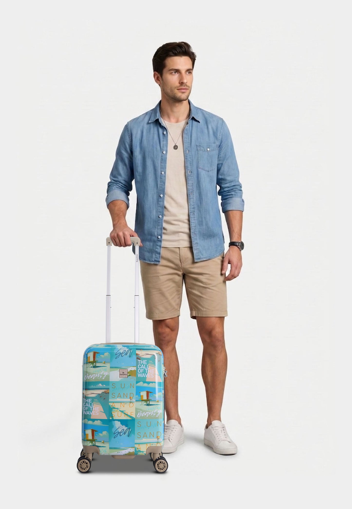 Saxoline - Coastal Beauty | Handbagage / Harde koffer / Trolley / Reiskoffer - (Small) Printed