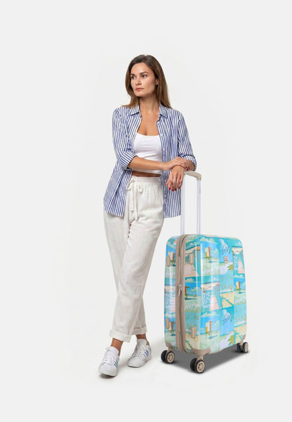 Saxoline - Coastal Beauty | Harde koffer / Trolley / Reiskoffer - (Medium) Printed
