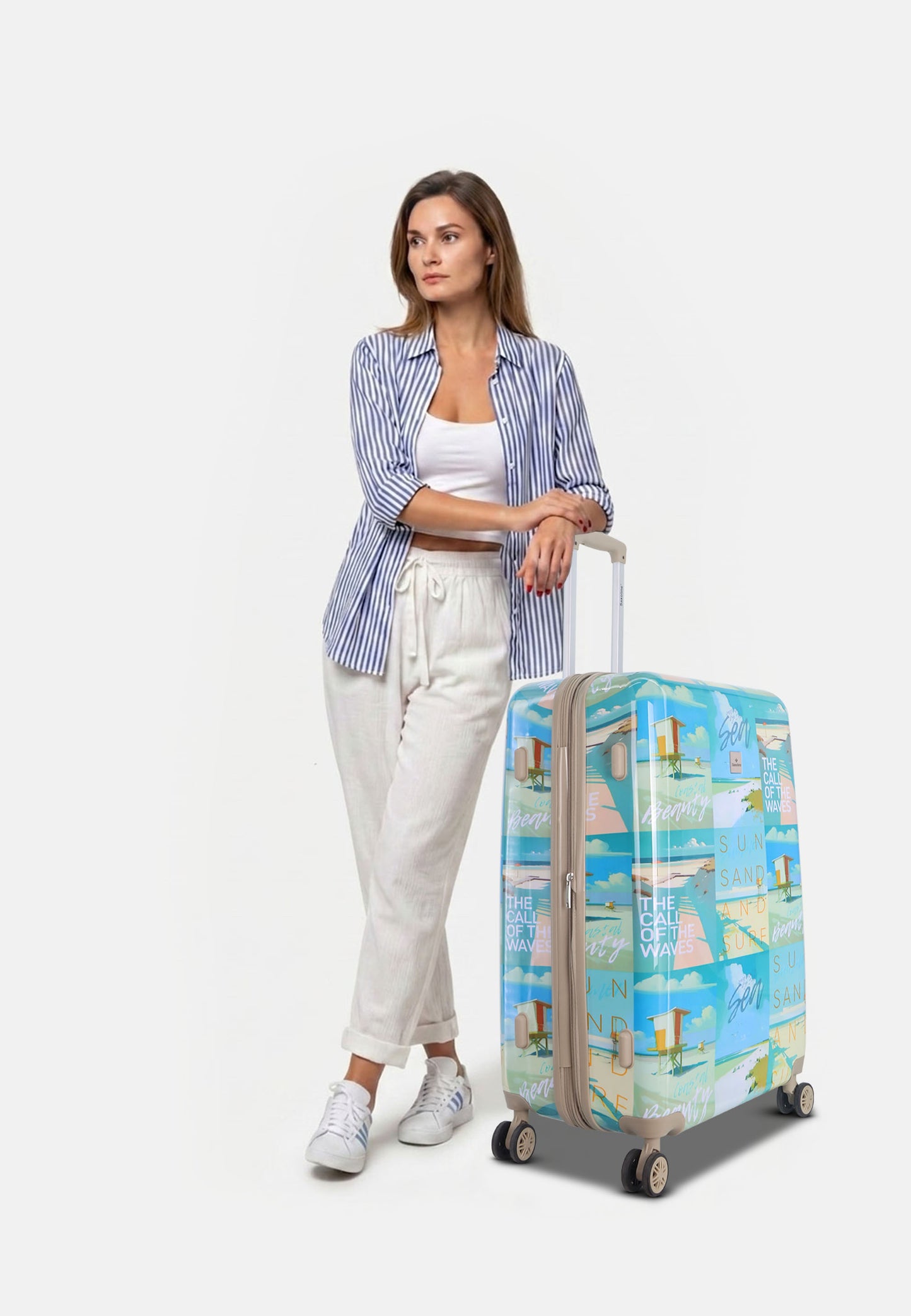 Saxoline - Coastal Beauty | Harde koffer / Trolley / Reiskoffer - (Large) Printed