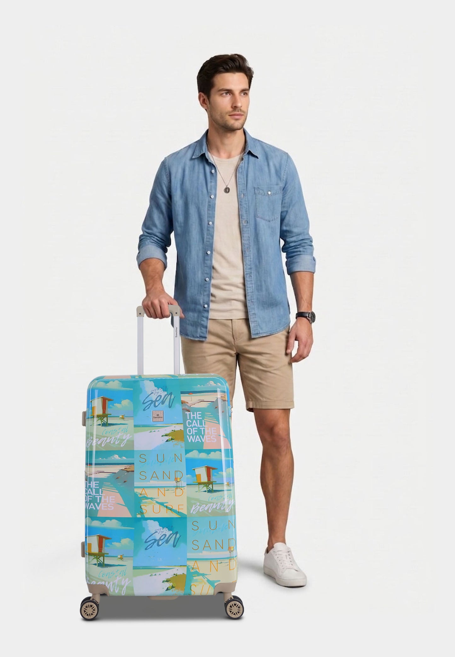 Saxoline - Coastal Beauty | Harde koffer / Trolley / Reiskoffer - (Large) Printed