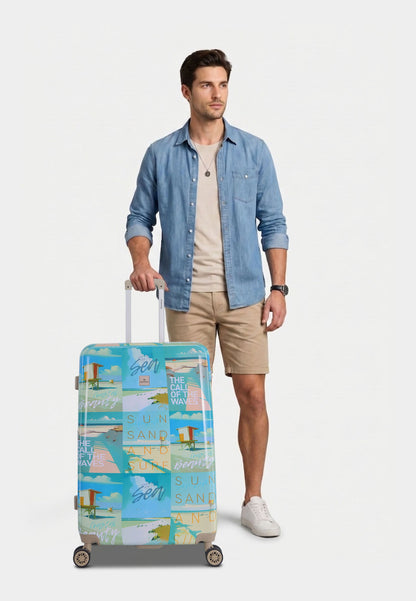 Saxoline - Coastal Beauty | Harde koffer / Trolley / Reiskoffer - (Large) Printed