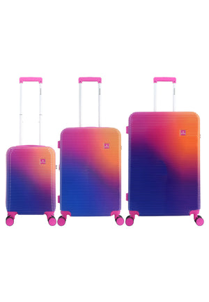 Saxoline - Twist | Harde Kofferset / Trolley / Reiskoffer - S/M/L - Fuchsia