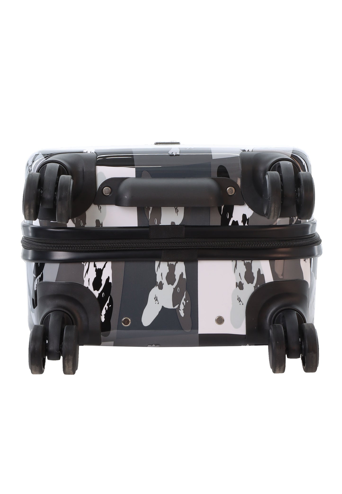 Saxoline Blue Handbagage Harde Koffer / Trolley / Reiskoffer - 55cm (Small) - Bulldog Monochrome Print