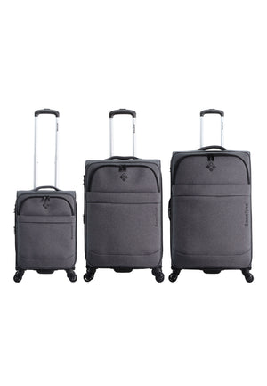 Saxoline 2 Tone Zachte kofferset 3-delig / Trolleyset / textiel kofferset 3 maten in een.