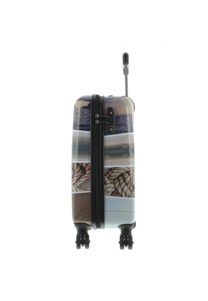 Valise rigide pour bagage à main Saxoline Blue / Trolley / Valise de voyage - 55cm (Petite) - Sailing Print