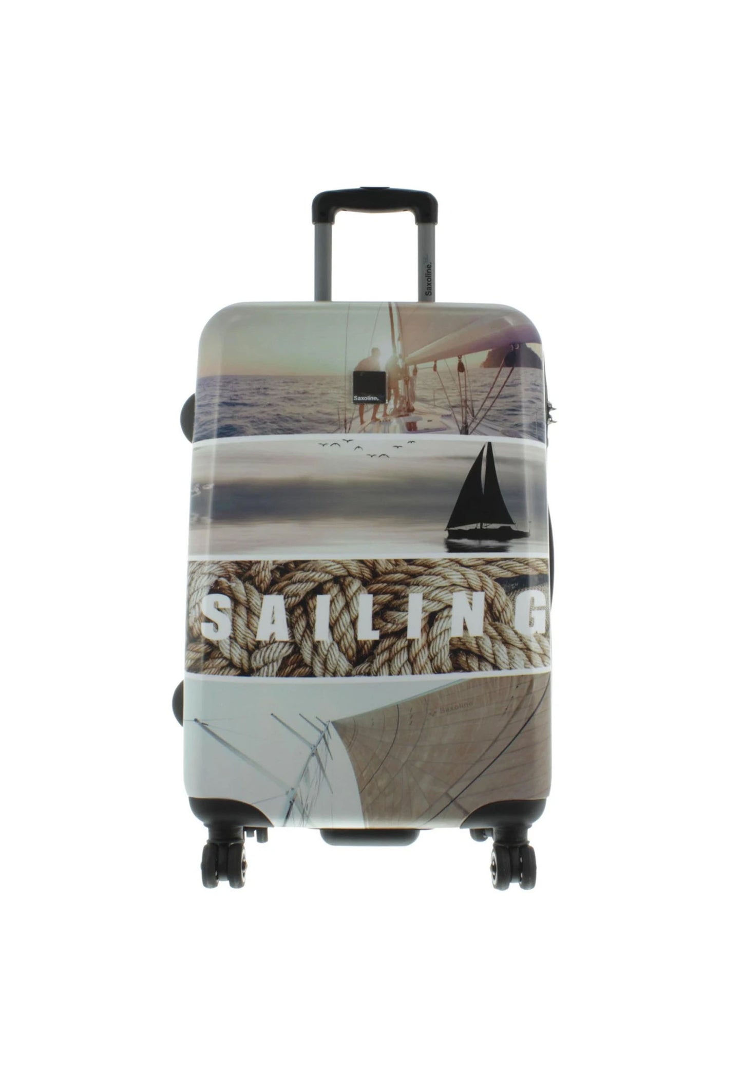 Saxoline Blue Harde Koffer / Trolley / Reiskoffer - 67 cm (Medium) - Sailing Print