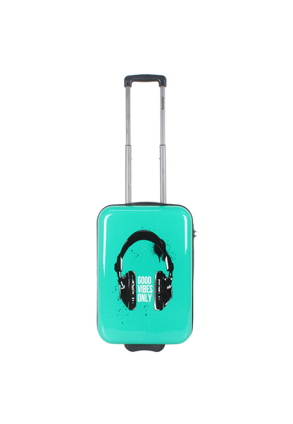 Valise rigide pour bagage à main Saxoline / Trolley / Valise de voyage - 55 cm (Petite) - Impression casque