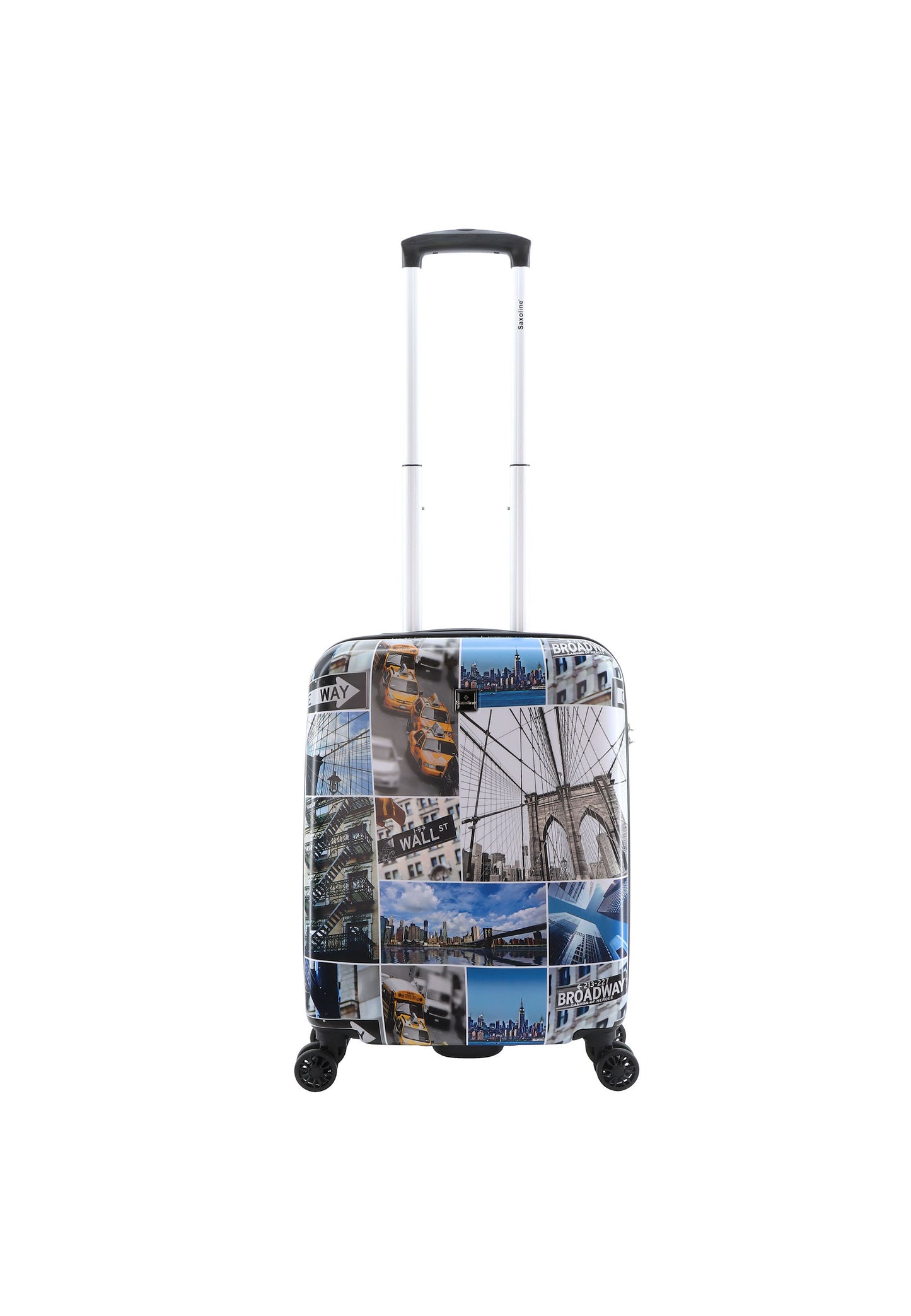 Saxoline Handbagage Harde Koffer / Trolley / Reiskoffer - 55cm (Small) - Brooklyn Print