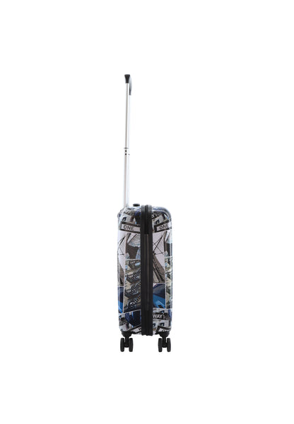 Saxoline Handbagage Harde Koffer / Trolley / Reiskoffer - 55cm (Small) - Brooklyn Print