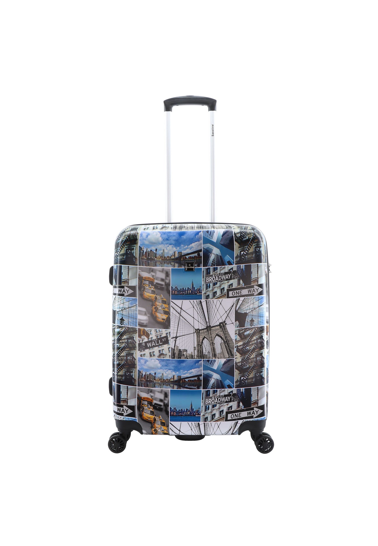 Saxoline Harde Koffer / Trolley / Reiskoffer - 67 cm (Medium) - Brooklyn Print