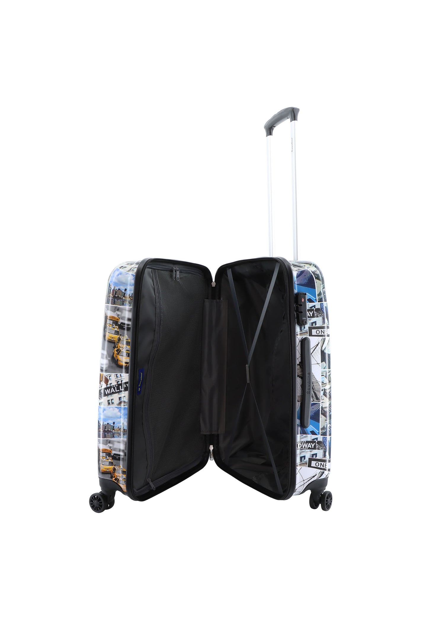 Saxoline Hard Case / Trolley / Travel Case - 67 cm (Moyen) - Brooklyn Print