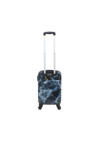 Saxoline Handbagage Harde Koffer / Trolley / Reiskoffer - 55cm (Small) - Marble Print