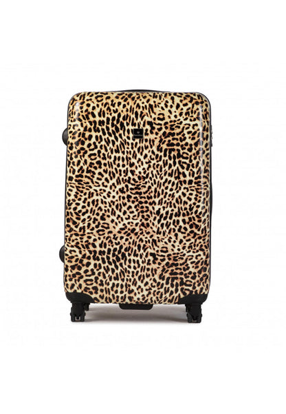 Valise rigide / trolley / valise de voyage Saxoline - 78 cm (grande) - imprimé léopard