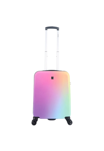 Saxoline Handbagage Harde Koffer / Trolley / Reiskoffer - 55cm (Small) - Rainbow Print