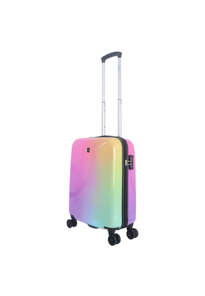 Saxoline Handbagage Harde Koffer / Trolley / Reiskoffer - 55cm (Small) - Rainbow Print