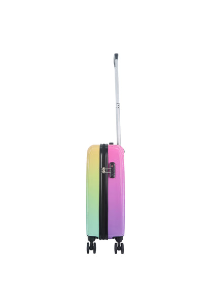 Saxoline Handbagage Harde Koffer / Trolley / Reiskoffer - 55cm (Small) - Rainbow Print