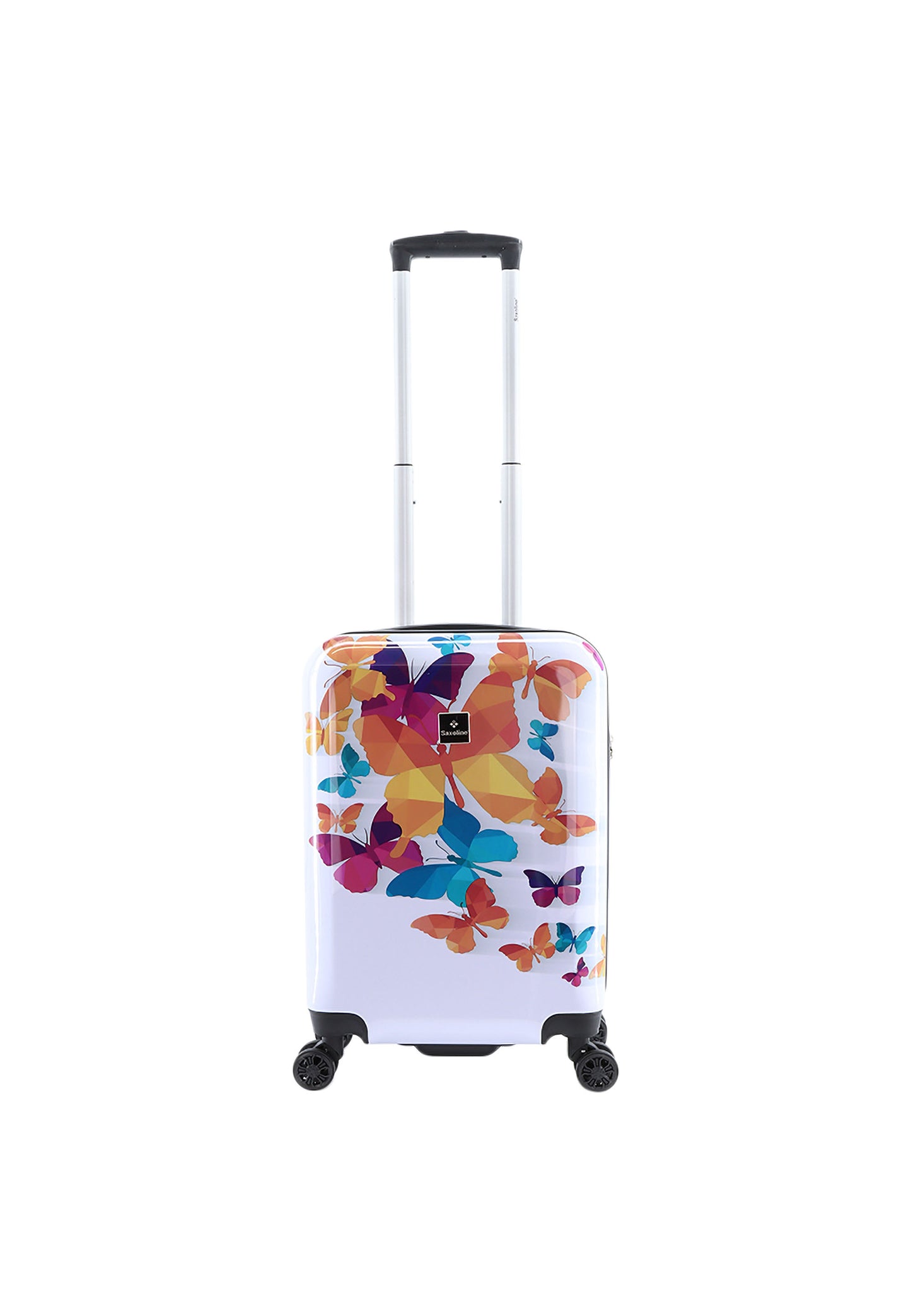 Saxoline Handbagage Harde Koffer / Trolley / Reiskoffer - 55cm (Small) - Butterfly Fun Print