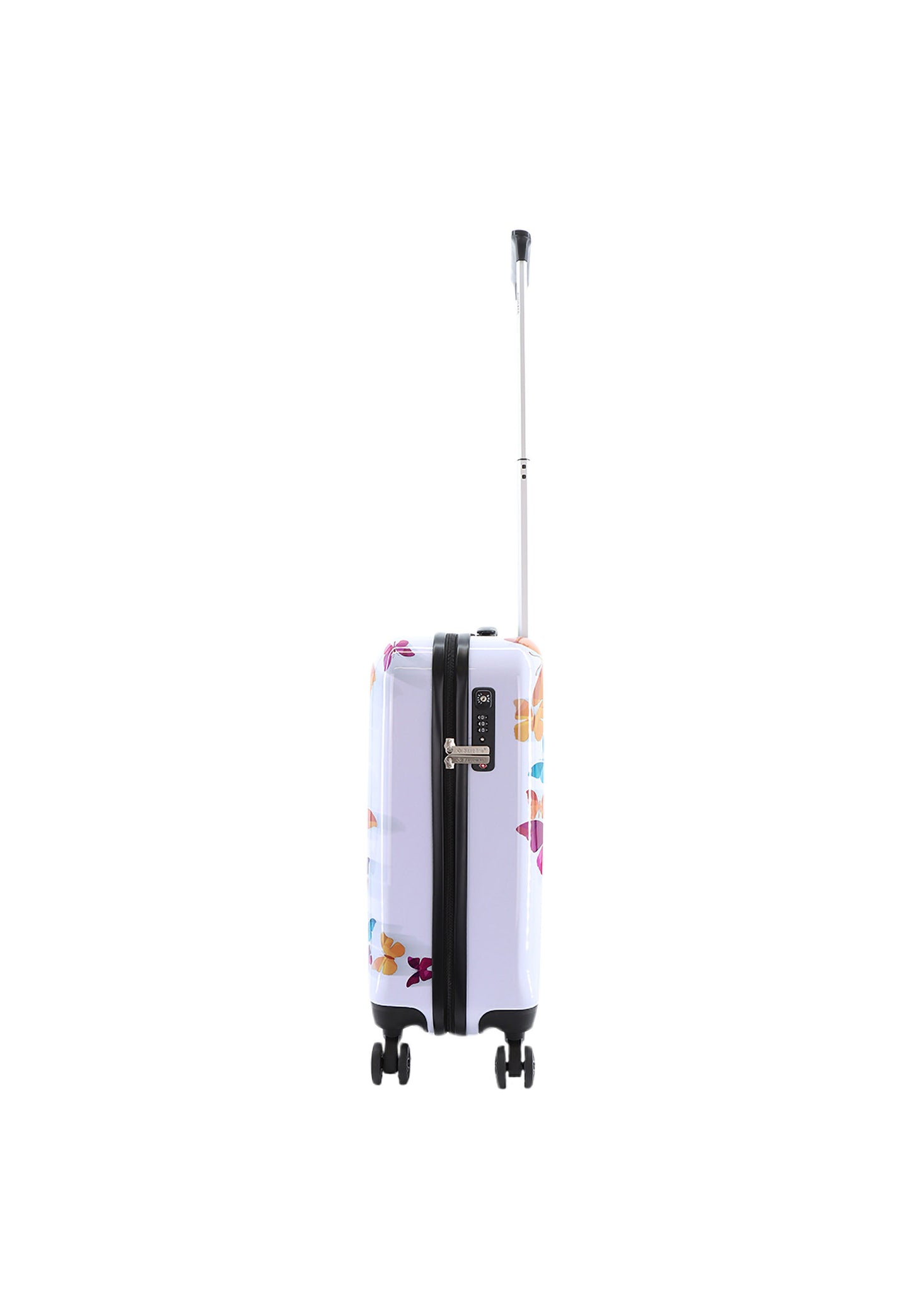 Saxoline Handbagage Harde Koffer / Trolley / Reiskoffer - 55cm (Small) - Butterfly Fun Print